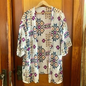 Boho swim coverup